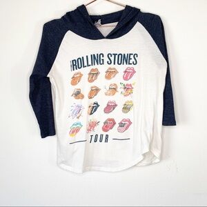 Bravado Rolling Stones Tour Logo Raglan Hoodie Tee
